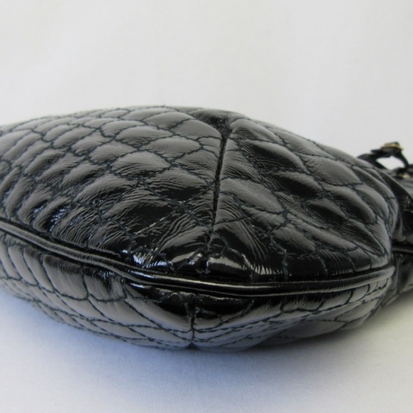 [YSL] Black Patent Croc Embossed Leather Metropolis Bag - Picture 8 of 16